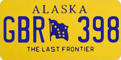 AK license plate GBR398
