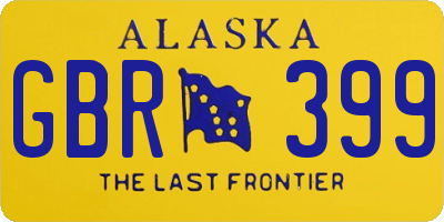 AK license plate GBR399