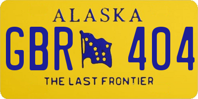 AK license plate GBR404