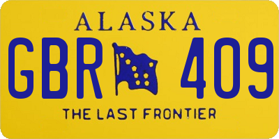 AK license plate GBR409