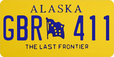 AK license plate GBR411