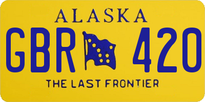AK license plate GBR420