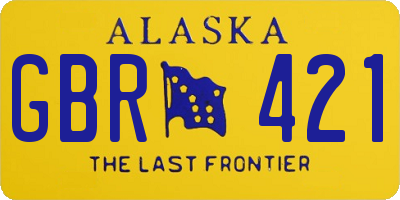 AK license plate GBR421