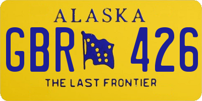 AK license plate GBR426
