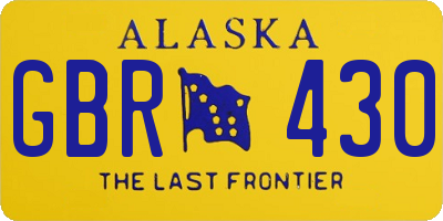 AK license plate GBR430