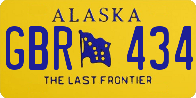 AK license plate GBR434