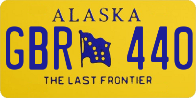 AK license plate GBR440