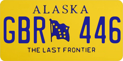 AK license plate GBR446