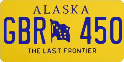 AK license plate GBR450