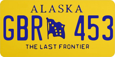 AK license plate GBR453