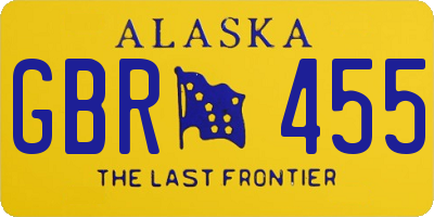 AK license plate GBR455