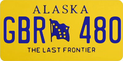 AK license plate GBR480