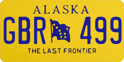 AK license plate GBR499