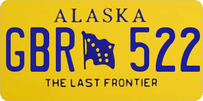 AK license plate GBR522