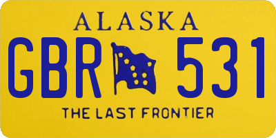 AK license plate GBR531