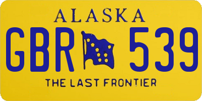 AK license plate GBR539