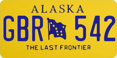 AK license plate GBR542