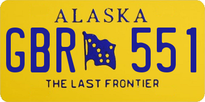 AK license plate GBR551