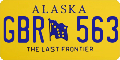 AK license plate GBR563