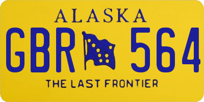AK license plate GBR564
