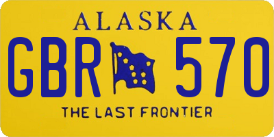 AK license plate GBR570