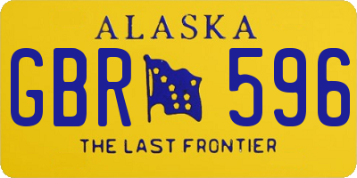 AK license plate GBR596
