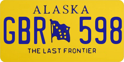 AK license plate GBR598