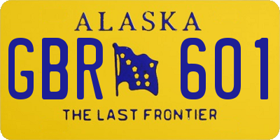 AK license plate GBR601