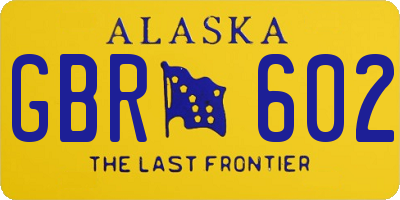AK license plate GBR602