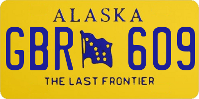 AK license plate GBR609