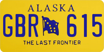 AK license plate GBR615