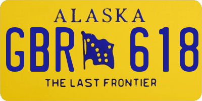 AK license plate GBR618
