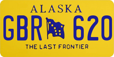 AK license plate GBR620