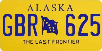 AK license plate GBR625