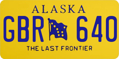 AK license plate GBR640