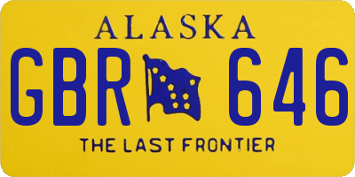AK license plate GBR646