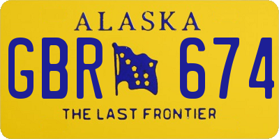 AK license plate GBR674