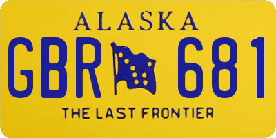 AK license plate GBR681