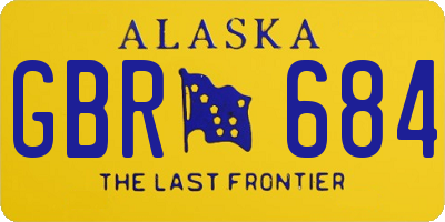 AK license plate GBR684