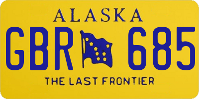AK license plate GBR685