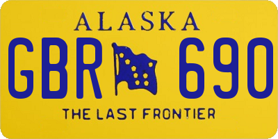 AK license plate GBR690