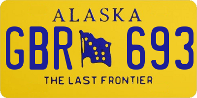 AK license plate GBR693