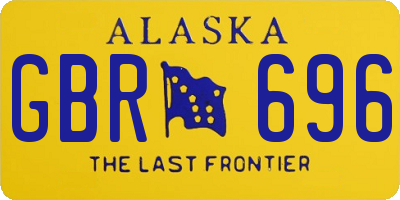 AK license plate GBR696
