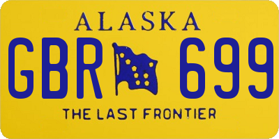 AK license plate GBR699
