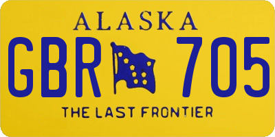 AK license plate GBR705