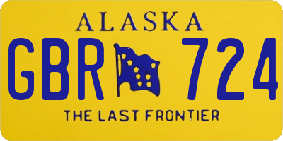 AK license plate GBR724
