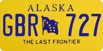 AK license plate GBR727