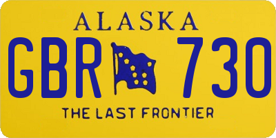 AK license plate GBR730