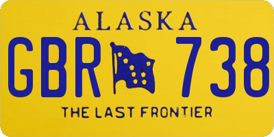 AK license plate GBR738