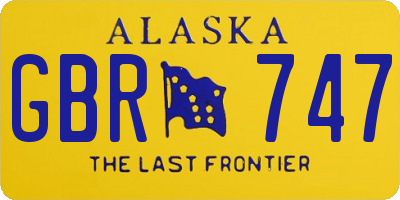 AK license plate GBR747